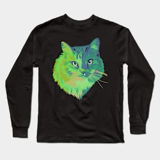 Cat in pop art Long Sleeve T-Shirt